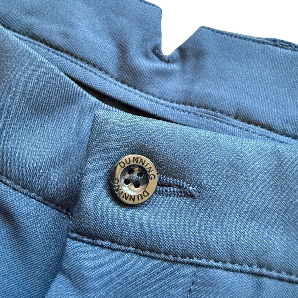 Dunning Golf Performance Stretch Chino Pants Mens 32x32 Navy Blue Flat Front
